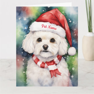 Bichon Frise Christmas Personalisiert Karte