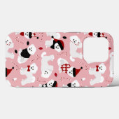 Bichon Frise Christmas Pink Case-Mate iPhone Hülle (Rückseite (Horizontal))
