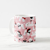 Bichon Frise Christmas Pink Tasse (Vorderseite Links)