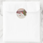Bichon Frise Christmas Runder Aufkleber (Tasche)