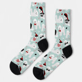 Bichon Frise Christmas Socken (Linkes Detail)