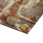 Bichon Frise Cooking in Kitchen Schneidebrett (Ecke)