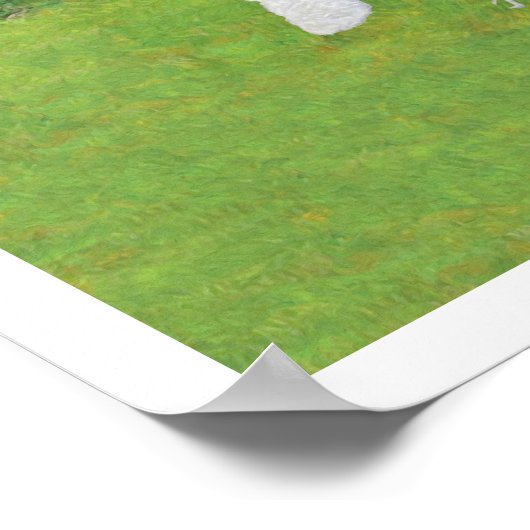 Bichon Frise Coral Fantasy Poster (Ecke)