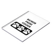 Bichon Frise Cousin Notizblock (Linke Seite)