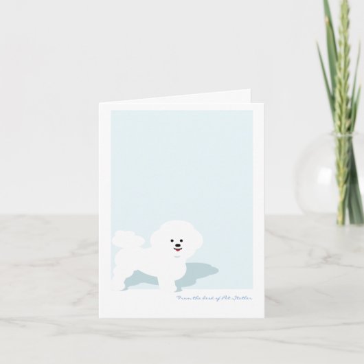 Bichon Frise Custom Note Card Karte (Vorderseite)