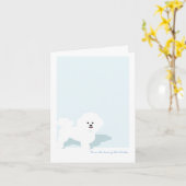 Bichon Frise Custom Note Card Karte (Gelbe Blume)