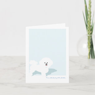 Bichon Frise Custom Note Card Karte