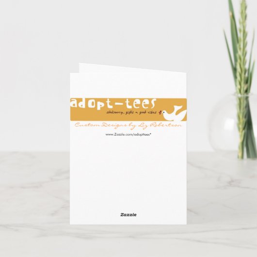 Bichon Frise danke Ihnen Custom Notecard (Rückseite)