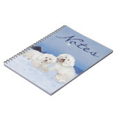 Bichon Frise Dezember Abend Notizblock (Linke Seite)