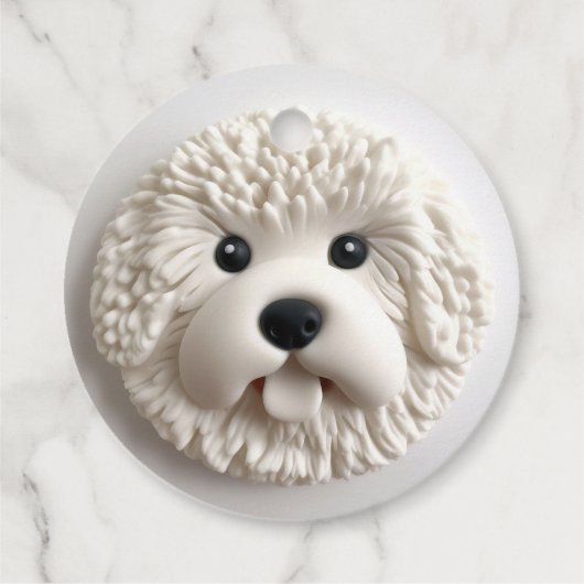 Bichon Frise Dog 3D Inspiriert Geschenkanhänger (Rückseite)