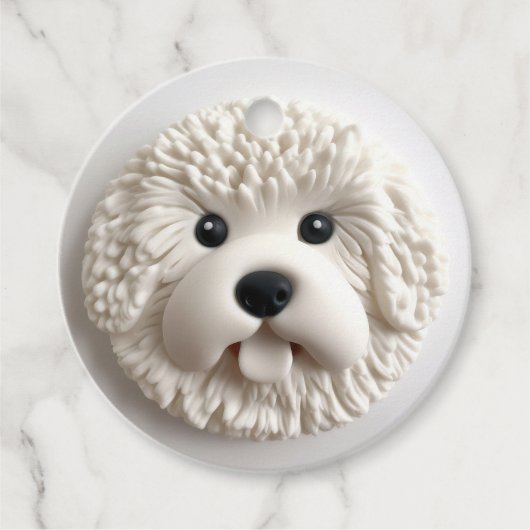 Bichon Frise Dog 3D Inspiriert Geschenkanhänger (Vorderseite)