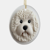 Bichon Frise Dog 3D Inspiriert Keramik Ornament (Rechts)