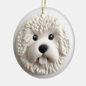Bichon Frise Dog 3D Inspiriert Keramik Ornament (Links)