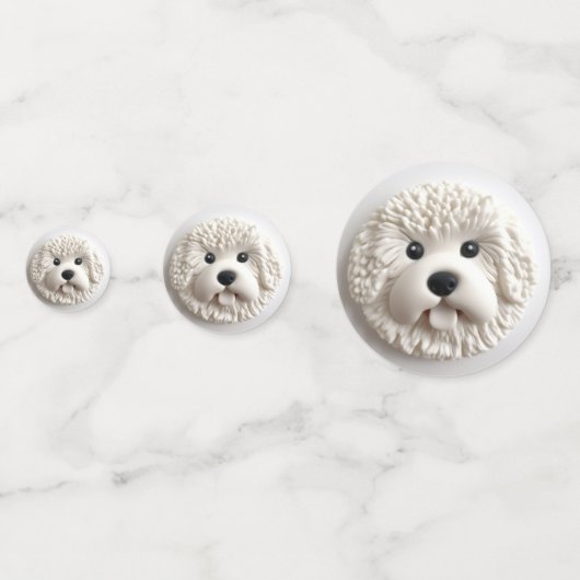 Bichon Frise Dog 3D Inspiriert Konfetti (Rückseiten)