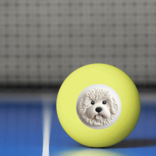 Bichon Frise Dog 3D Inspiriert Tischtennisball