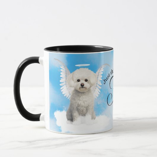 Bichon Frise Dog Angel Custom Pet Memorial Tasse (Links)