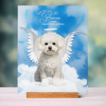 Bichon Frise Dog Angel mit Name Pet Memorial