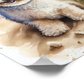 Bichon Frise Dog Art Malerei Poster (Ecke)