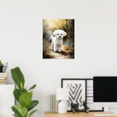 Bichon Frise Dog Art Print Poster (Heimbüro)