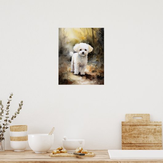 Bichon Frise Dog Art Print Poster (Küche)