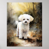Bichon Frise Dog Art Print Poster (Vorne)