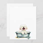 Bichon Frise Dog Blank Menu (Vorne/Hinten)