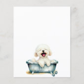 Bichon Frise Dog Blank Menu (Vorderseite)