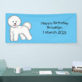 Bichon frise dog Cartoon Illustration Banner (Messe)