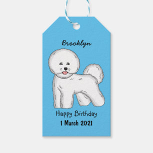 Bichon frise dog Cartoon Illustration Geschenkanhänger