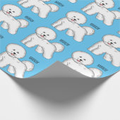 Bichon frise dog Cartoon Illustration Geschenkpapier (Ecke)