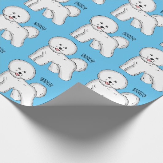 Bichon frise dog Cartoon Illustration Geschenkpapier (Ecke)