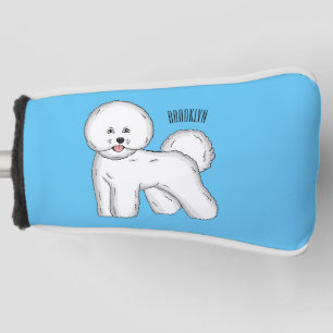 Bichon frise dog Cartoon Illustration Golf Headcover