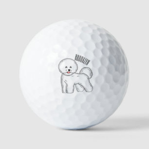 Bichon frise dog Cartoon Illustration Golfball