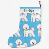 Bichon frise dog Cartoon Illustration Kleiner Weihnachtsstrumpf (Rückseite)