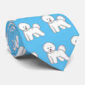 Bichon frise dog Cartoon Illustration Krawatte (Gerollt)