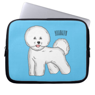 Bichon frise dog Cartoon Illustration Laptopschutzhülle
