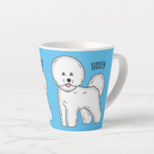 Bichon frise dog Cartoon Illustration Milchtasse