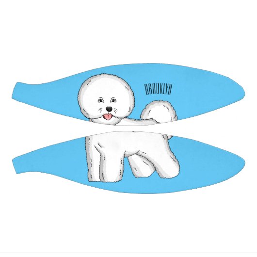 Bichon frise dog Cartoon Illustration Mini Basketball (Panele)