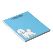 Bichon frise dog Cartoon Illustration Notizblock (angewinkelt)