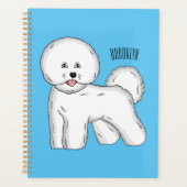 Bichon frise dog Cartoon Illustration Planer (Vorderseite)