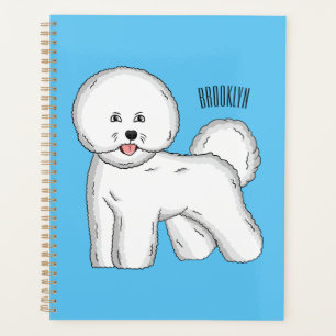 Bichon frise dog Cartoon Illustration Planer