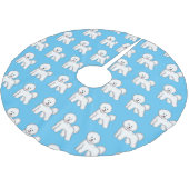 Bichon frise dog Cartoon Illustration Polyester Weihnachtsbaumdecke (Schrägansicht)
