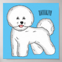 Bichon frise dog Cartoon Illustration