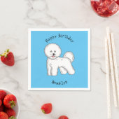 Bichon frise dog Cartoon Illustration Serviette (Beispiel)