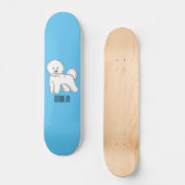 Bichon frise dog Cartoon Illustration Skateboard (Vorderseite)