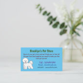 Bichon frise dog Cartoon Illustration Visitenkarte (Stehend Vorderseite)