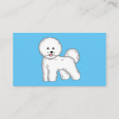 Bichon frise dog Cartoon Illustration Visitenkarte (Rückseite)