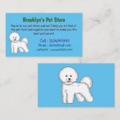 Bichon frise dog Cartoon Illustration Visitenkarte (Vorne/Hinten)
