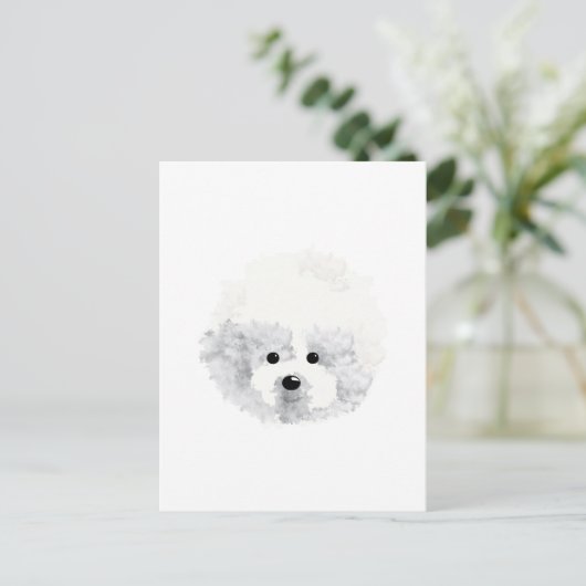 Bichon Frise dog Danke, Card Postkarte (Stehend Vorderseite)