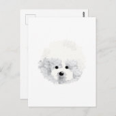 Bichon Frise dog Danke, Card Postkarte (Vorne/Hinten)